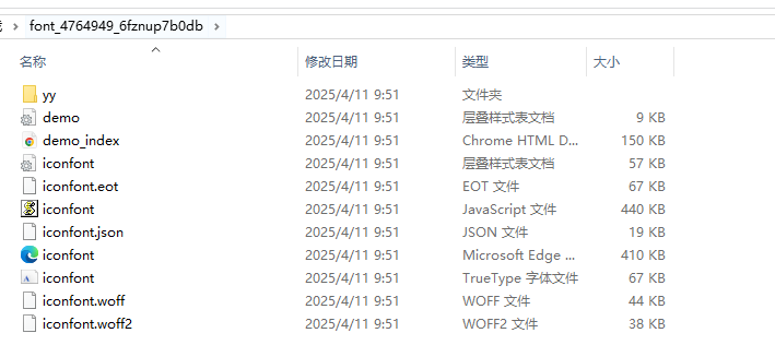 下载的iconfont文件夹